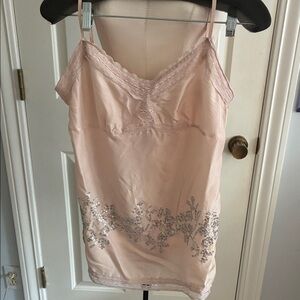 Rangoon pale pink silk sequined top